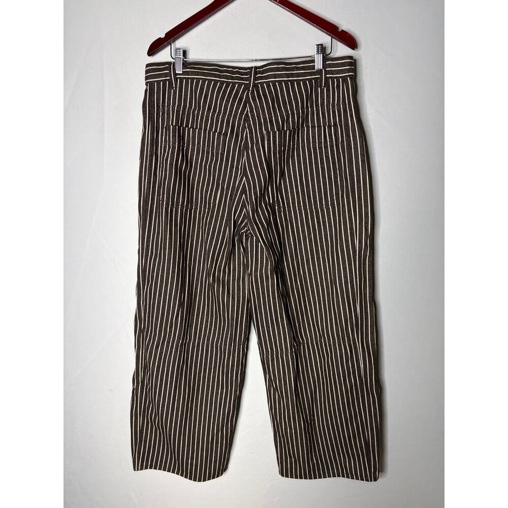 ME+EM Extreme Seam Brown Pinstripe Barrel Leg Jeans - current season! - Picture 7 of 7